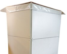 Kaptury foliowe na palety z transparentnej folii PVC z obciążnikiem 50 g 1